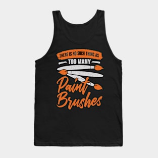 Art Teacher Painter Paint Brushes Artist Gift Tank Top